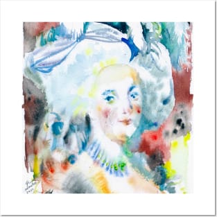 MARIE ANTOINETTE watercolor portrait Posters and Art